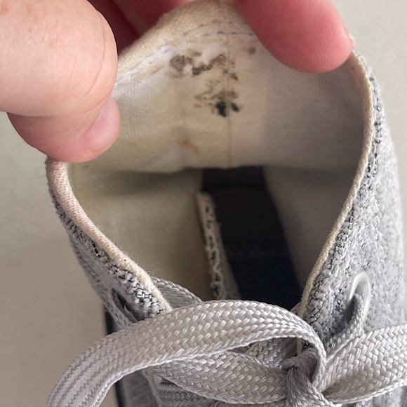 Converse high top silver gray tweed knit sneakers - Picture 10 of 12